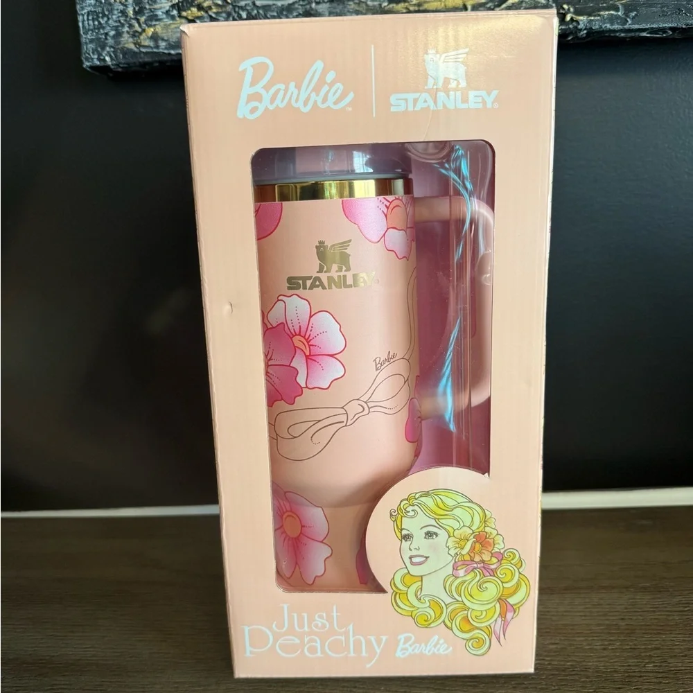 Stanley Barbie Pink Floral Mug 40oz